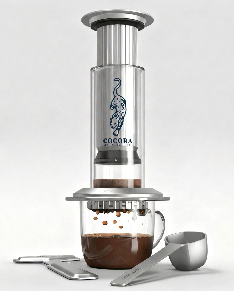AeroPress-style Brewer